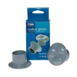  Carex Brand Plastic Glide Caps for 1 Inch Tubes   Gray   1 