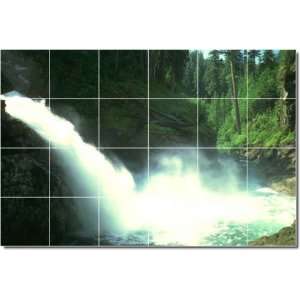  Waterfalls Photo Floor Tile Mural 4  32x48 using (24) 8x8 