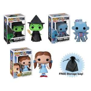  Wizard of Oz Vinyl Pop Figurine Combo w/Free Storage Bag 