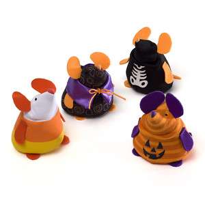 Gund   Halloween Mice   Orange Mouse with Pumpkin   3  