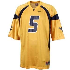 Nike West Virginia Mountaineers #5 Gold Replica Football Jersey